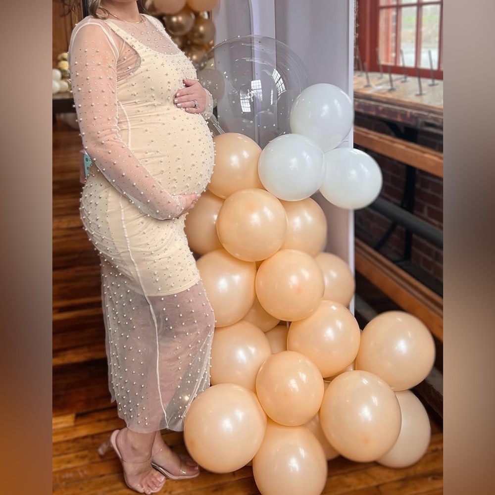 Sheer Mesh Pearl Cover Up (for Summer, Maternity, or Bridal)